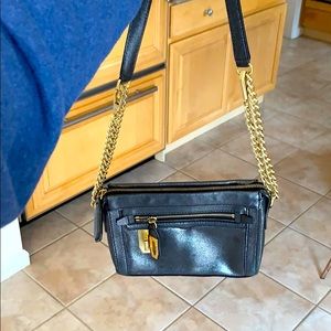 Chrome silver & gold Rebecca Minkoff shoulder bag
